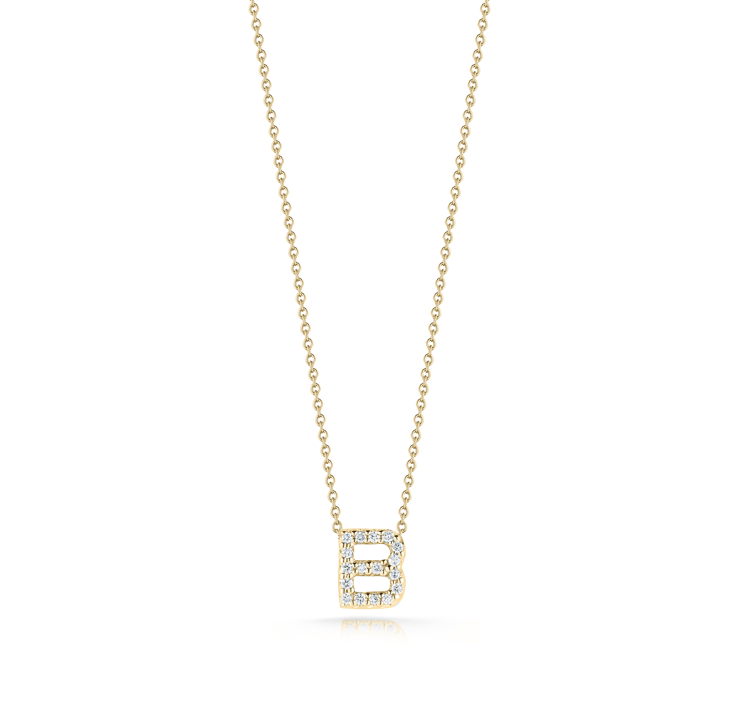 Roberto Coin Tiny Treasures Yellow Gold "Love Letter" Initial Pendant